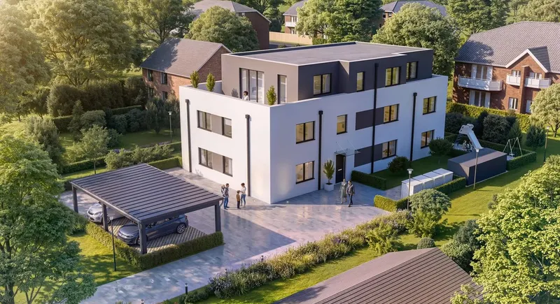 Attraktives 5-Familienhaus (KfW 40) in ruhiger Wohnlage in Beckum!