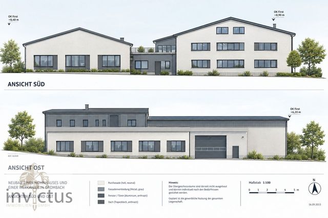 Geplante Ansicht  Süd West