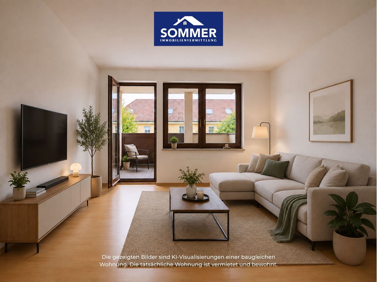 Einrichtungsbeispiel Wohnzimmer (KI-Visualisierung)