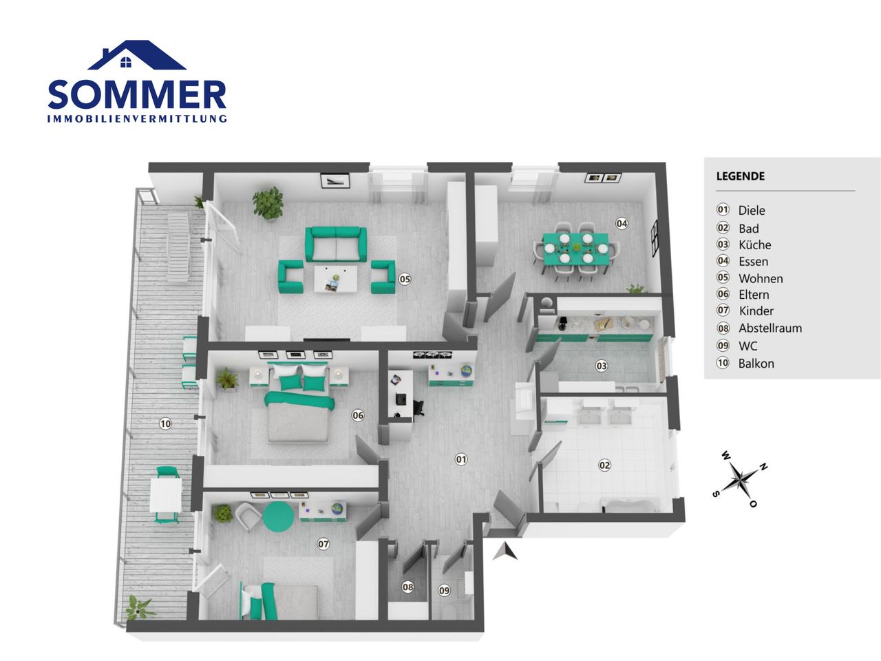 3D-Grundriss (nicht maßstäblich)