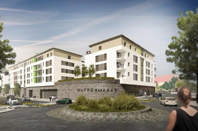 Seitliche Gebäudeansicht