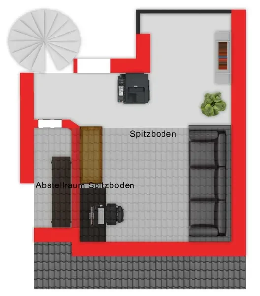 Spitzboden - obere Ebene