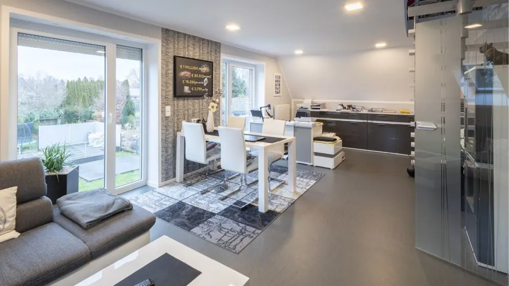 Wohn- und Esszimmer im OG, Ansicht I