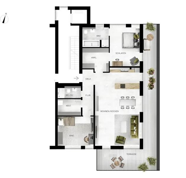 Grundriss Wohung 5