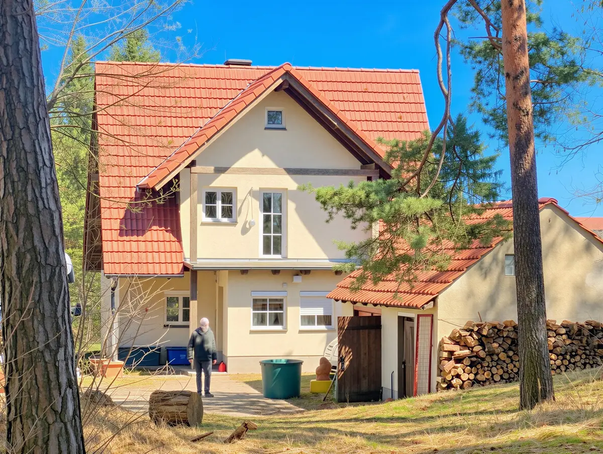 Hausansicht leicht modernisiert - (KI generiert)