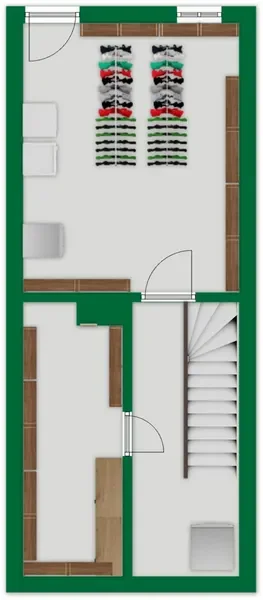 Grundriss-Skizze Untergeschoss linkes Haus