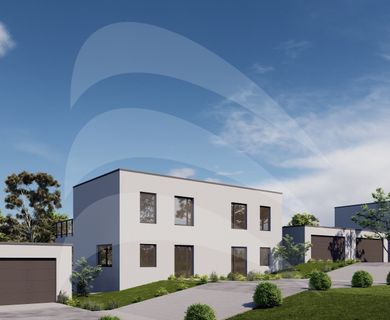 KfW40 Neubau: Toller Ausblick – Große Doppelhaushälfte im Baugebiet Neukirchen am Inn