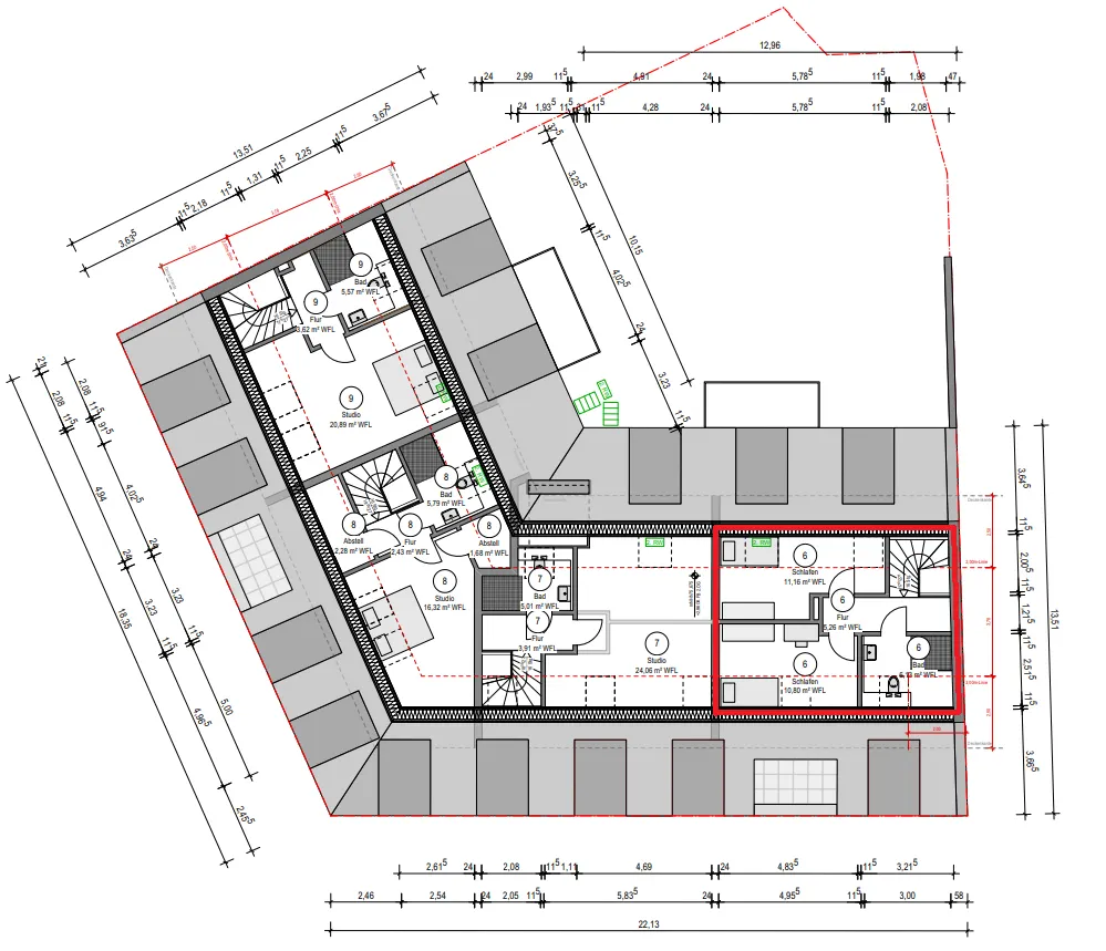 Grundriss obere Etage