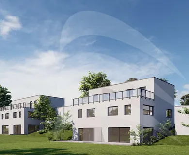 KfW40 Neubau: Toller Ausblick – Große Doppelhaushälfte im Baugebiet Neukirchen am Inn