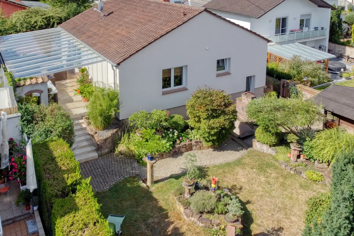 Überblick über Haus und Garten