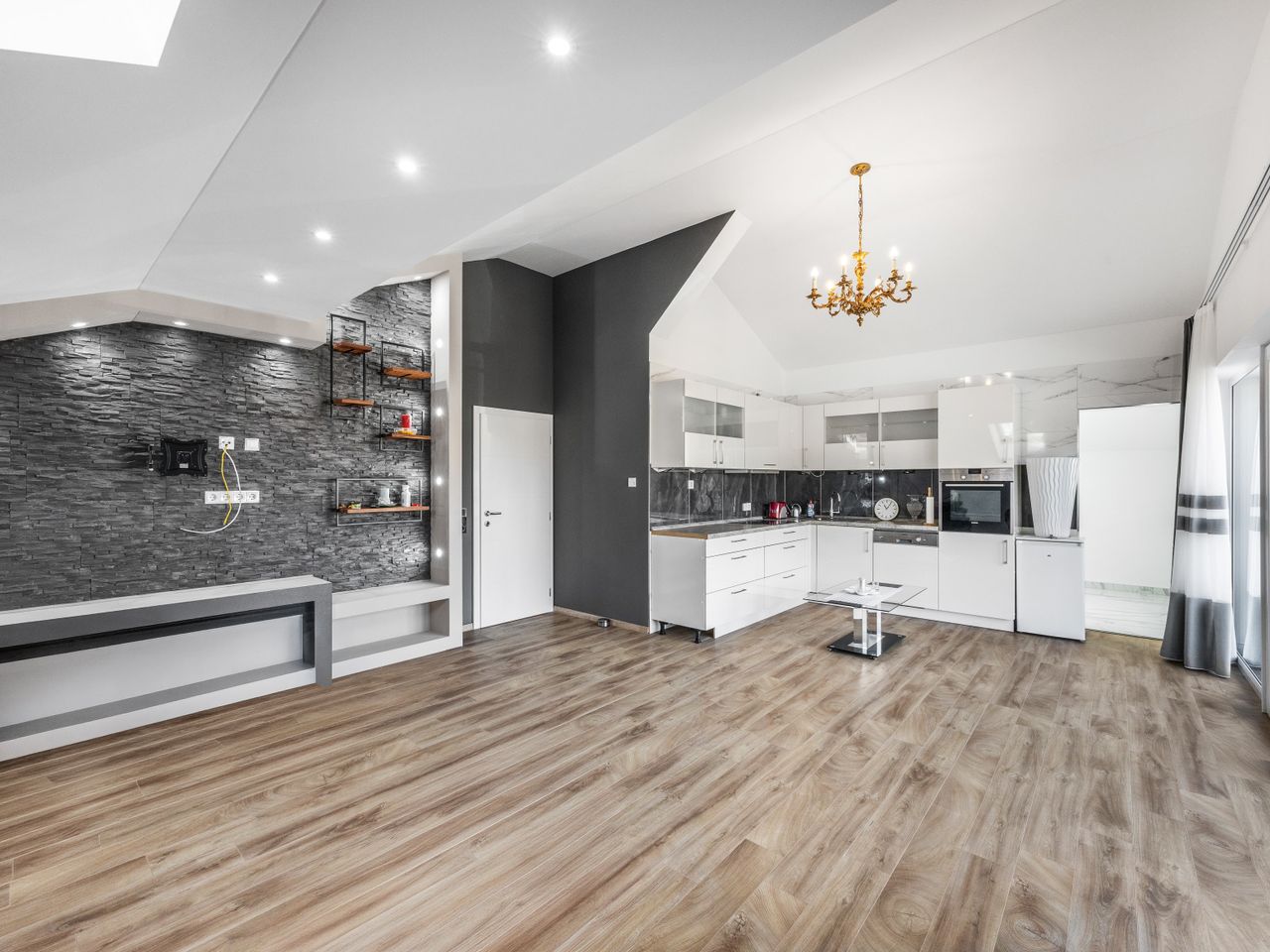 Wohnzimmer im Dachgeschoss