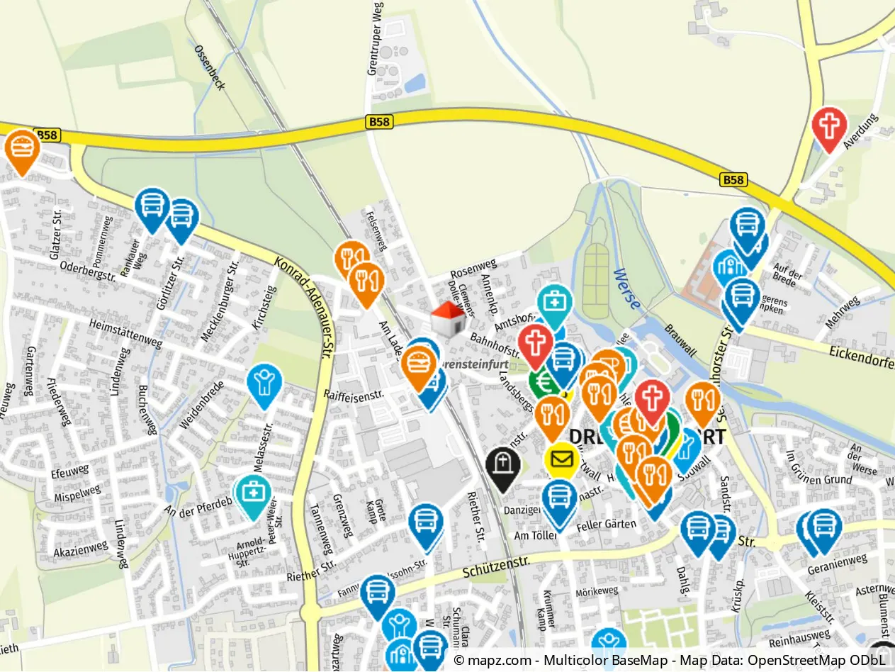 Geolyzer Kartenausschnitt