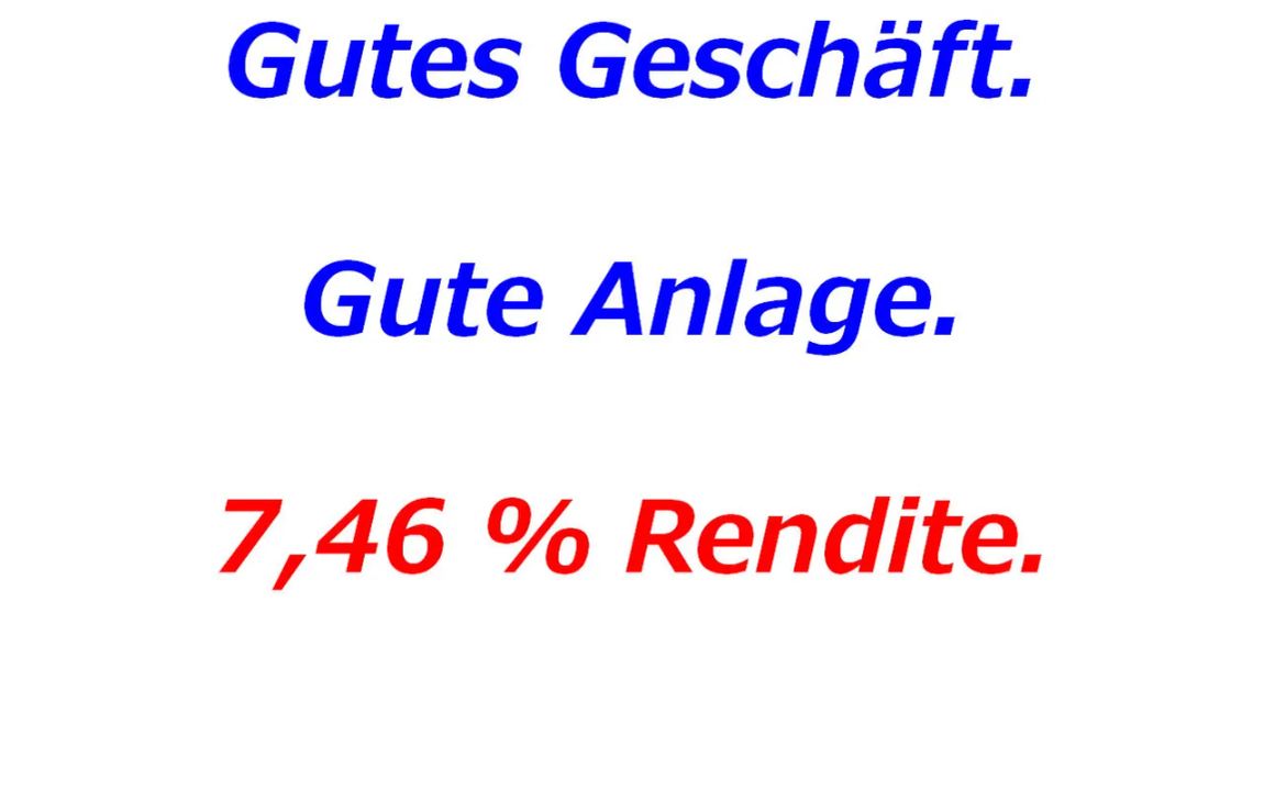Eine solide Kapitalanlage für nur das 15,29-fache der Jahresmiete.