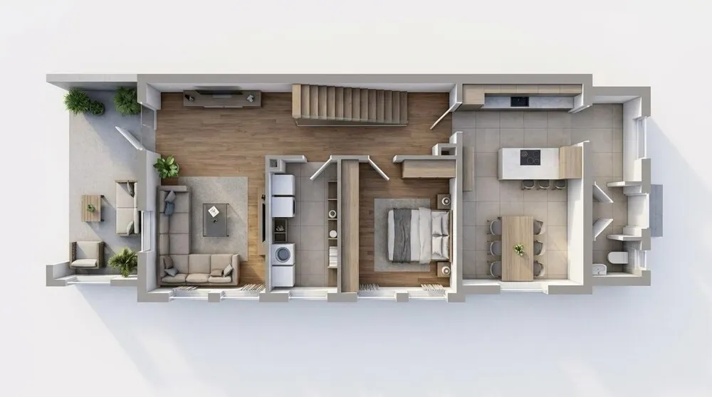 Grundriss EG1, Hinterhaus