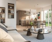 Es handelt sich um unverbindliche Illustrationen mit Sonderausstattungen. Die Bauausführung erfolgt durch das Bauunternehmen