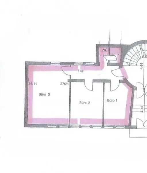 Grundriss Büro