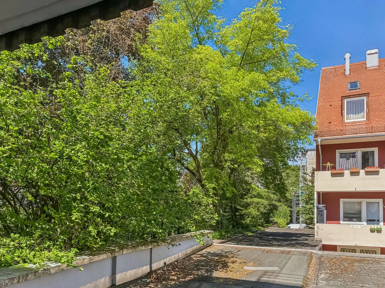 Blick vom Balkon