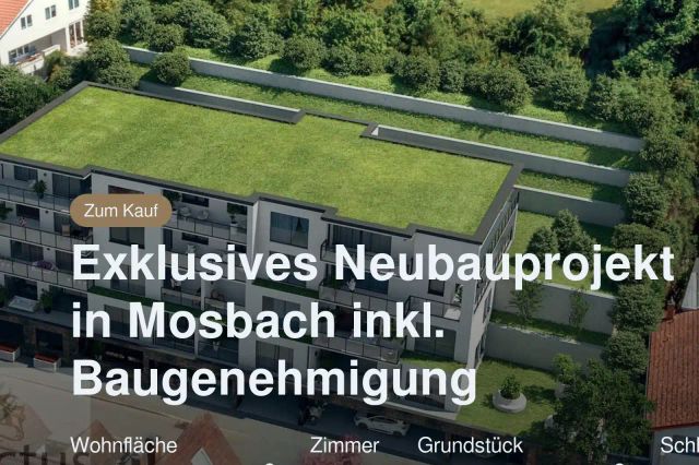 Neu im Angebot: Exklusives Neubauprojekt in Mosbach inkl. Baugenehmigung