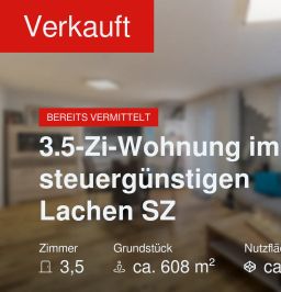 Nicht mehr verfügbar: 3.5-Zi-Wohnung im steuergünstigen Lachen SZ
