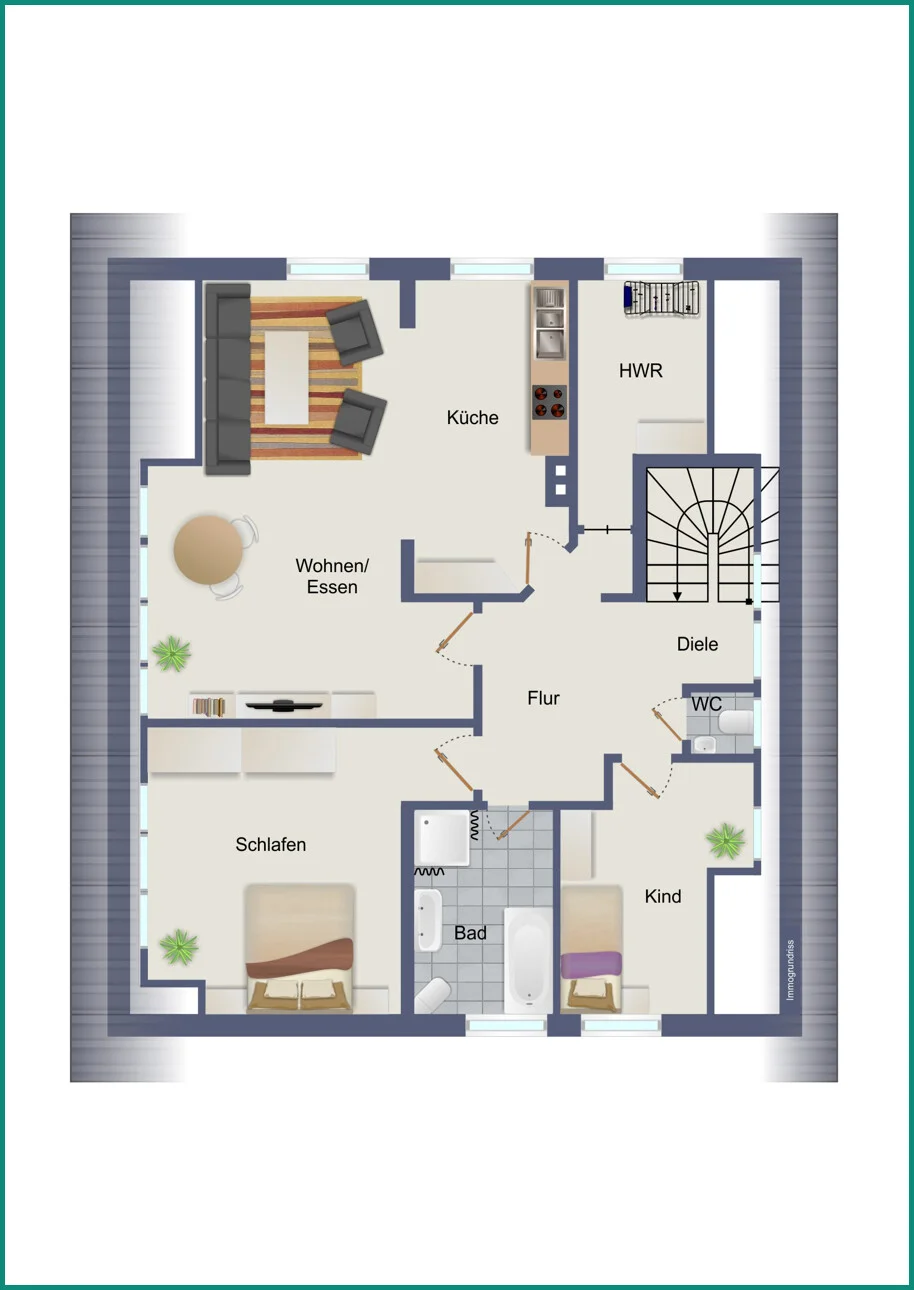 Grundriss Wohnung Dachgeschoss