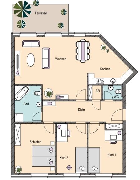 Grunsriss Wohnung Nr. 3