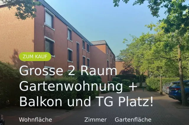 Neu im Angebot: Grosse 2 Raum Gartenwohnung + Balkon und TG Platz!
