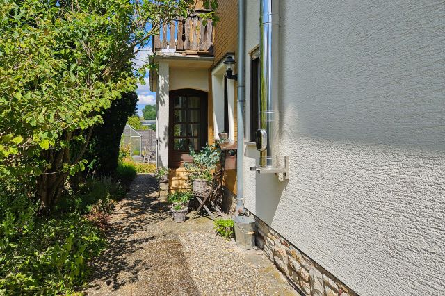 Überdachter Eingangsbereich