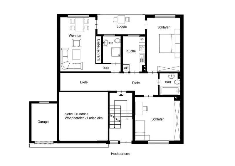 Solides Mehrfamilienhaus mit 6 WE plus ausgebautem Dachgeschoß und zusätzlicher Baufläche