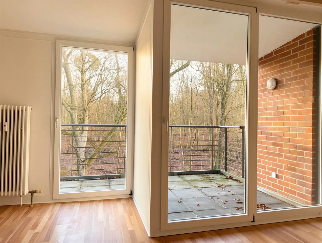 Blick zum Balkon