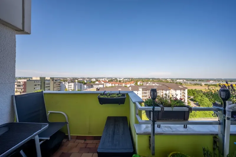 Blick vom Balkon