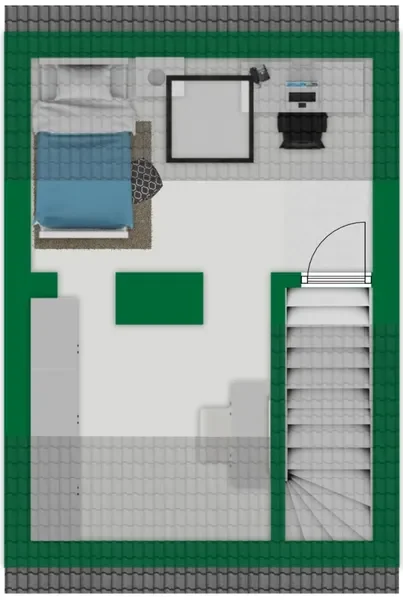 Grundriss-Skizze Dachgeschoss linkes Haus