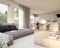 Es handelt sich um unverbindliche Illustrationen mit Sonderausstattungen. Die Bauausführung erfolgt durch das Bauunternehmen