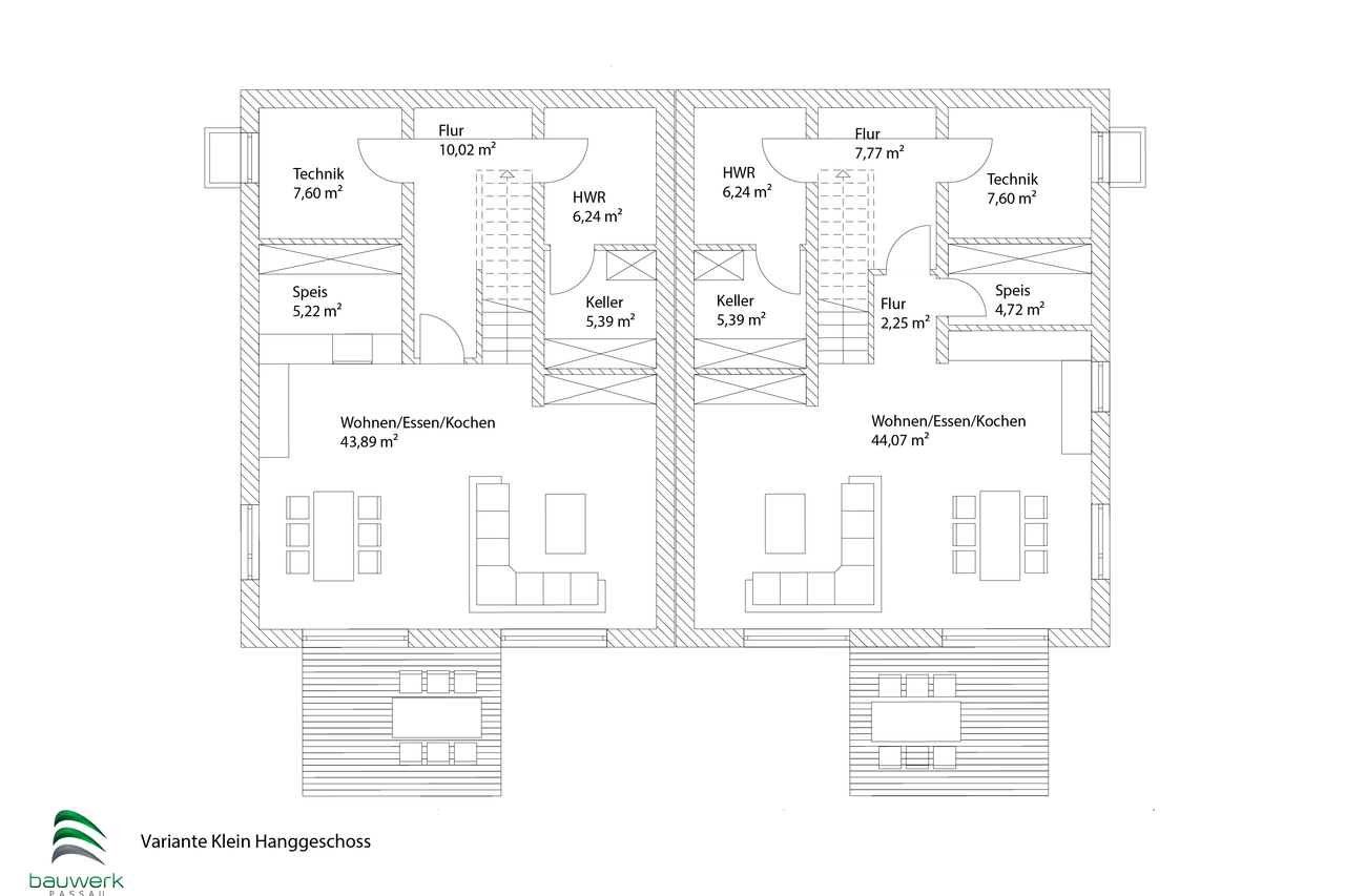 Variante Klein Grundriss HG