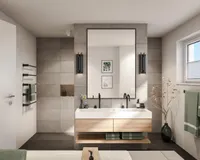 Es handelt sich um unverbindliche Illustrationen mit Sonderausstattungen. Die Bauausführung erfolgt durch das Bauunternehmen