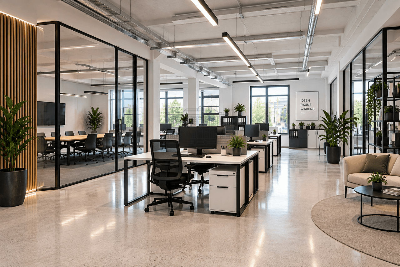Visuelle Ansicht Büro