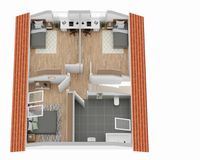 Grundriss Dachgeschoss (nicht maßstabsgetreu)
