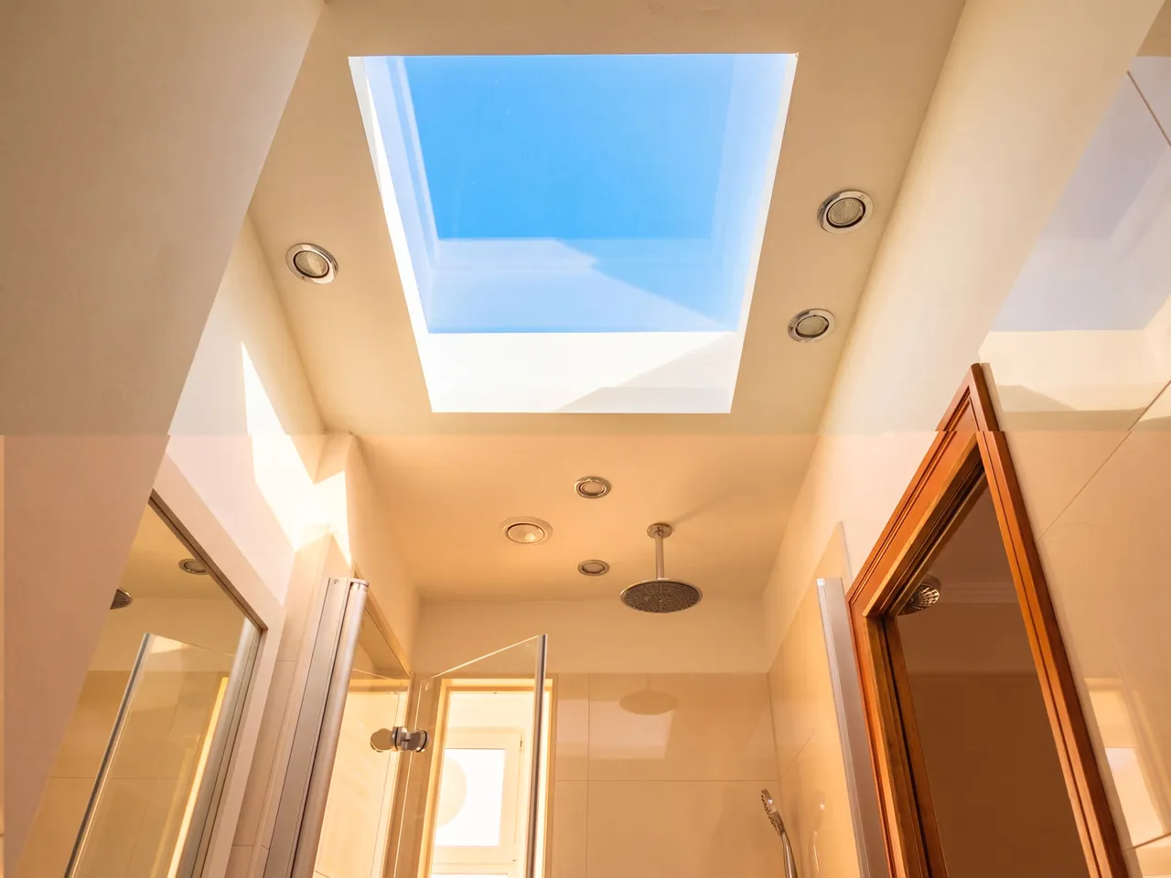 Moderne Decke im Badezimmer
