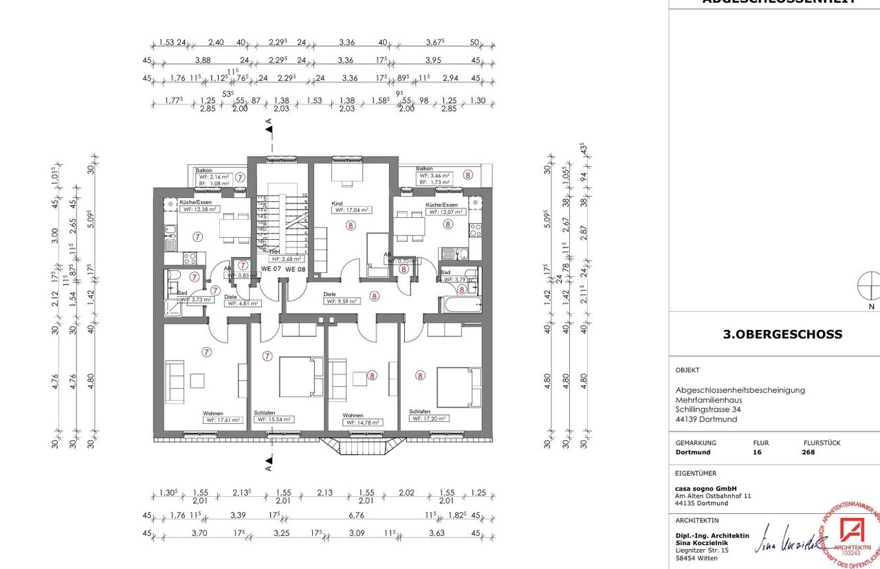 Grundriss WE08, 3. OG