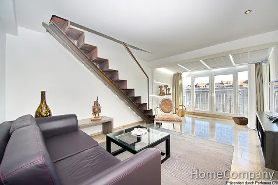 Komplett ausgestattete Maisonette mit Terrassenzugang, in der Nähe der Königsallee in Düsseldorf, Tiefgaragenstellplatz möglich!