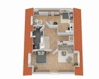 Grundriss Dachgeschoss (nicht maßstabsgetreu)