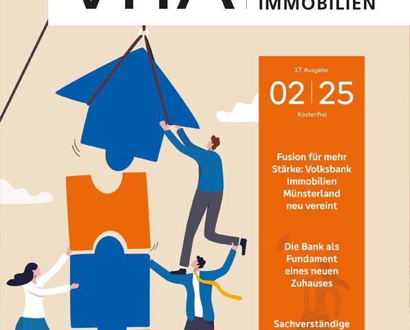 Cover der VITA, Ausgabe 02/25 - Das Magazin der Volksbank Immobilien Münsterland