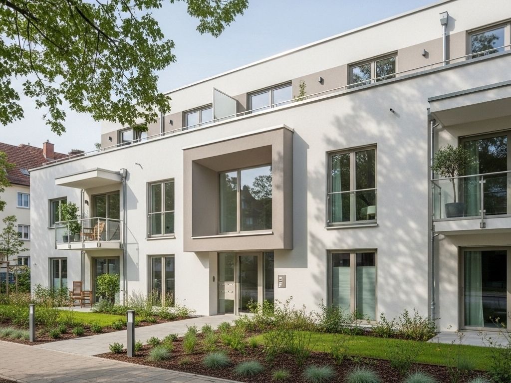 Straßenansicht der Residenz Neustraße (KI-Visualisierung)