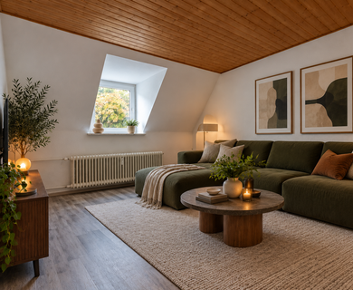 Rund 51 m² große 2-Zimmer-Dachgeschosswohnung mit renoviertem Tageslichtbad und Gartennutzung - Foto 1