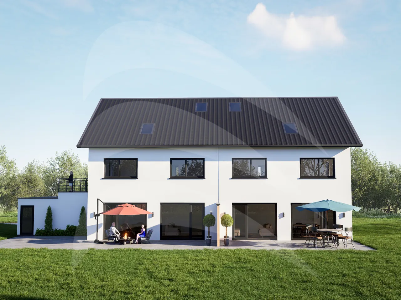 Passau-Ries: Große Neubau-Doppelhaushälfte in begehrter Lage – KFW 40