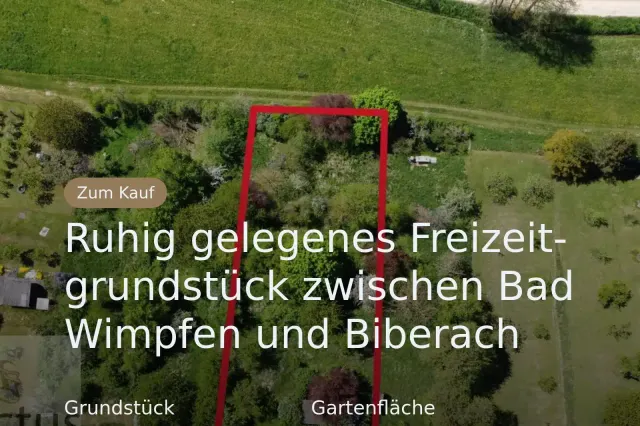 Nicht mehr verfügbar: Ruhig gelegenes Freizeitgrundstück zwischen Bad Wimpfen und Biberach