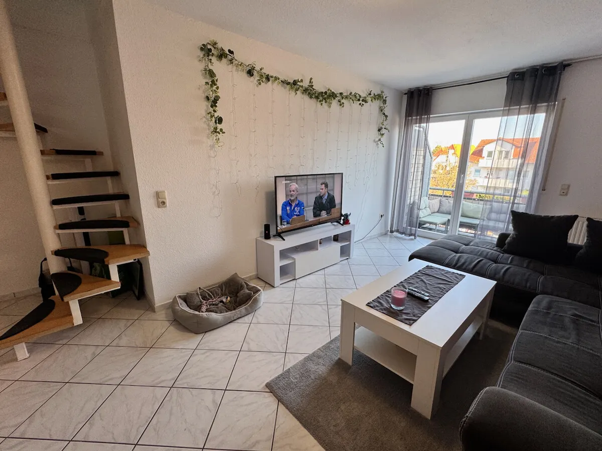 Wohnbereich Treppe in Maisonette