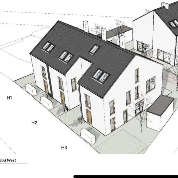 Ansicht Gesamtprojekt H1 H2 H3