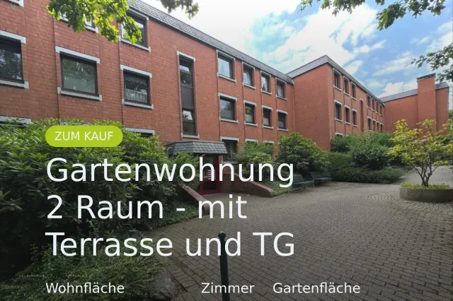 Neu im Angebot: Gartenwohnung 2 Raum – mit Terrasse und TG