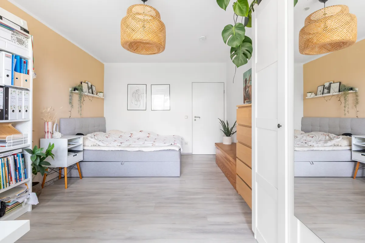 Das lichtdurchflutete Schlafzimmer...
