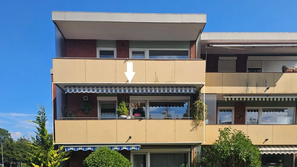 Vorderansicht auf die Wohnung